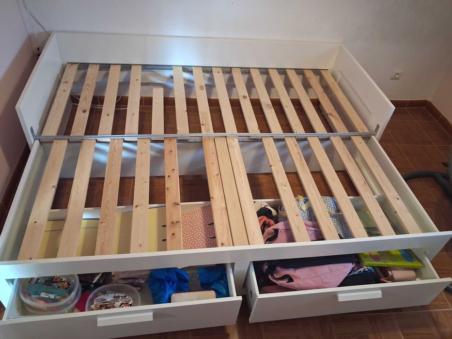 Cama individual ou dupla c/2 gavetas