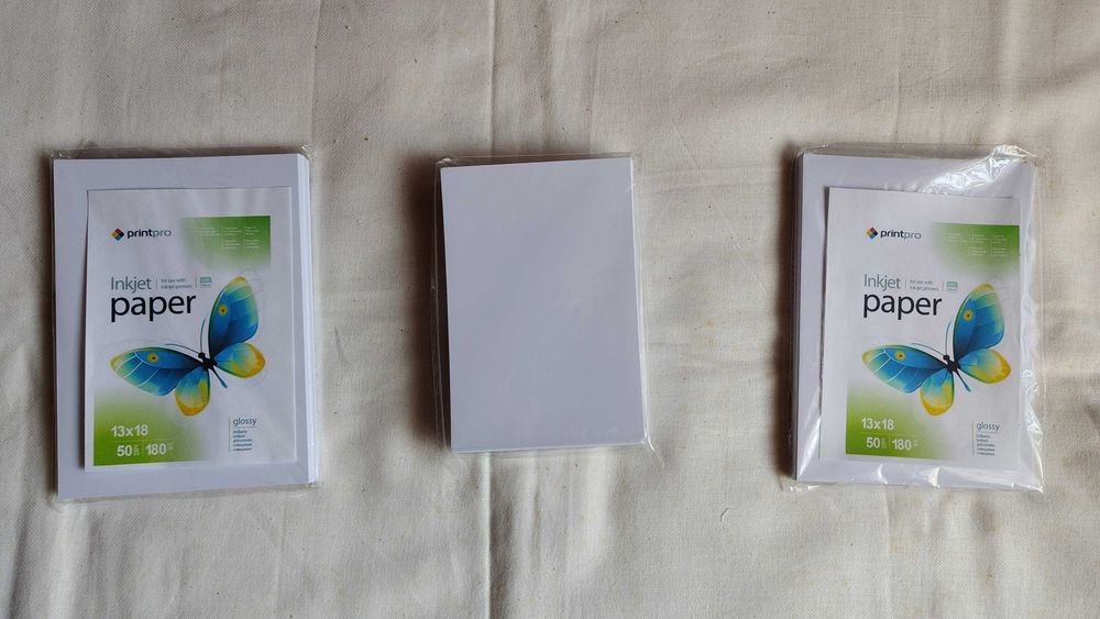 Papiery Fotograficzne błyszczące 10x15 i 13x18 nowe za 100 zł!