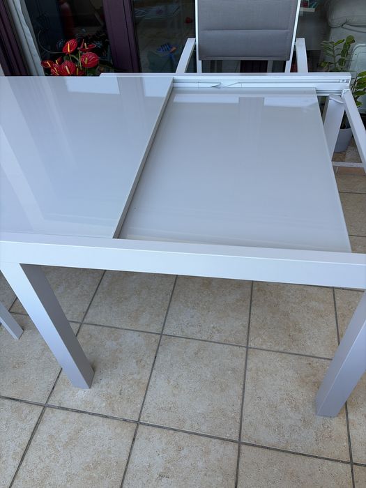Mesa de alumínio extensivel NATERIAL LYRA Cinza