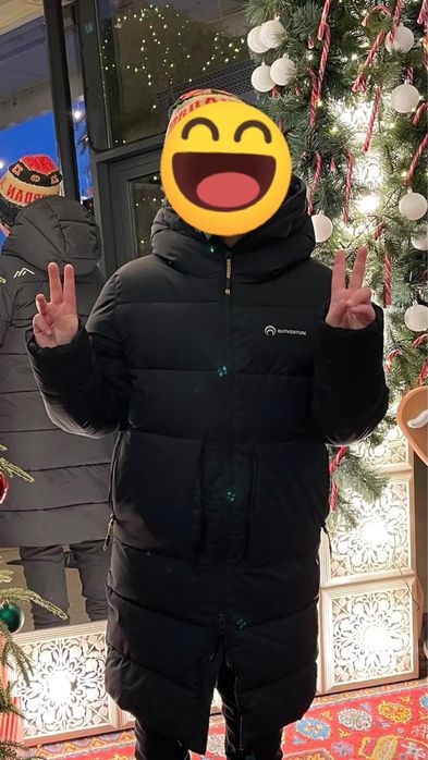 Подовжений хлопчачий пуховик