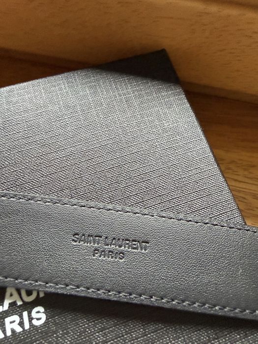 Ysl pasek Saint Laurent Cassandre Grained Leather Belt -90 cm