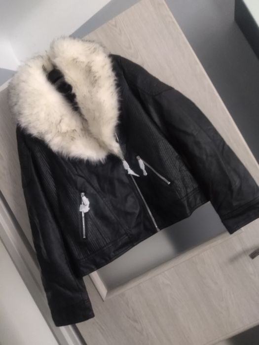 Nowa z metką czarna ocieplana ramoneska XXL