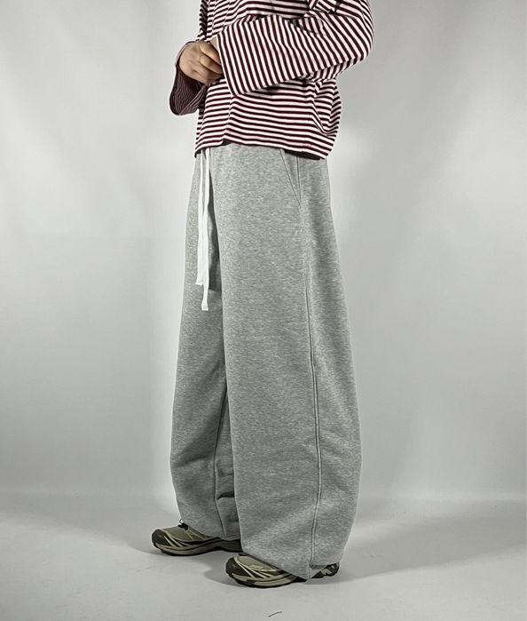 Широкі базові сірі спортивні штани baggy беггі штани