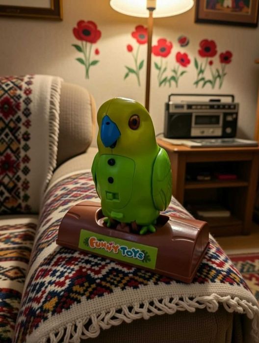 Інтерактивний папуга що повторює слова і веселить без перерв