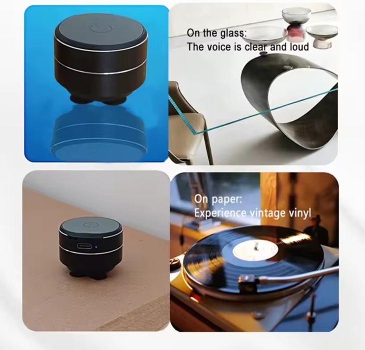 Mini głośnik Bluetooth 5.3 z przewodnictwem kostnym z przyssawkami