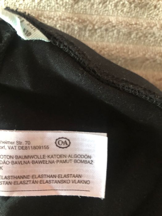 Legginsy 3/4 rybaczki czarne dla dziewczynki, rozmiar 110, C&A