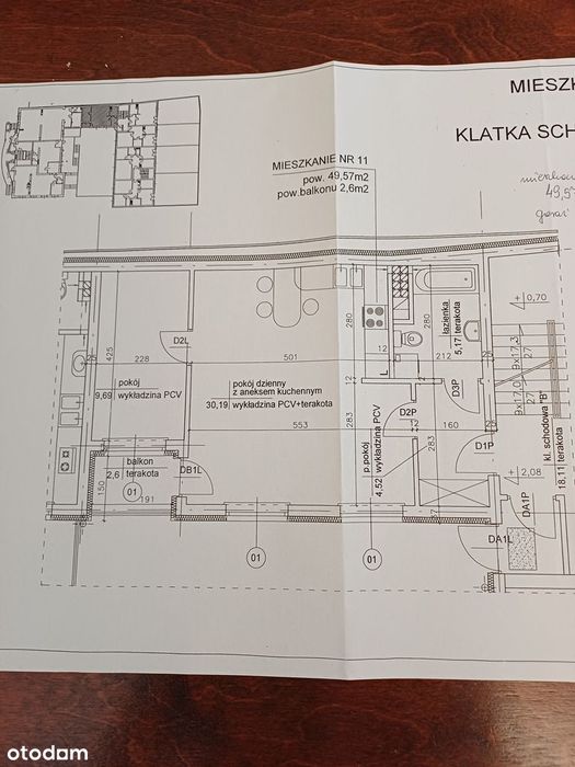 Centrum – ul. Słowackiego, 50 m², 2 pokoje, garaż + komórka