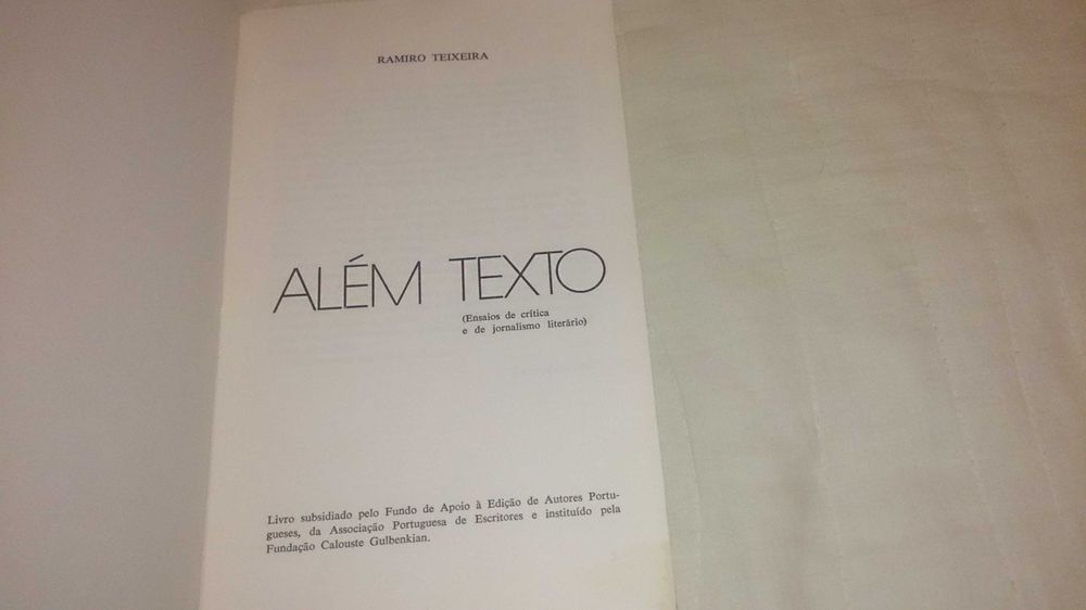 além do texto (ramiro teixeira) 1ª edição 1989