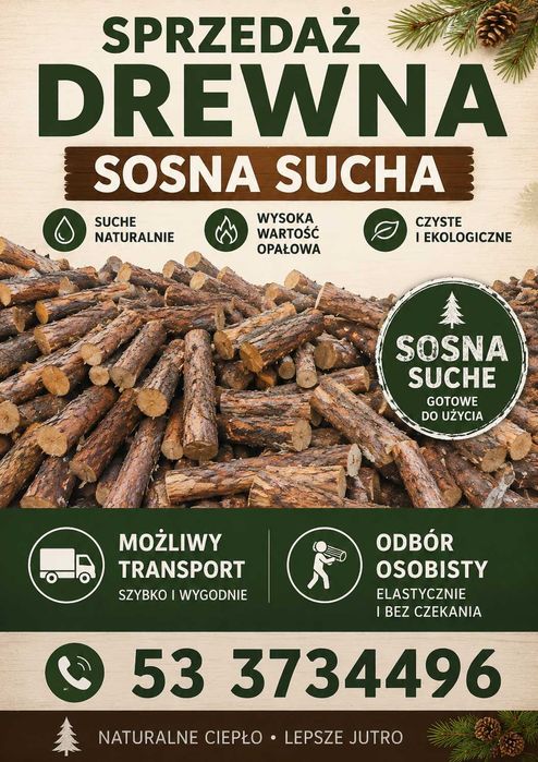 Drewno opałowe sosna