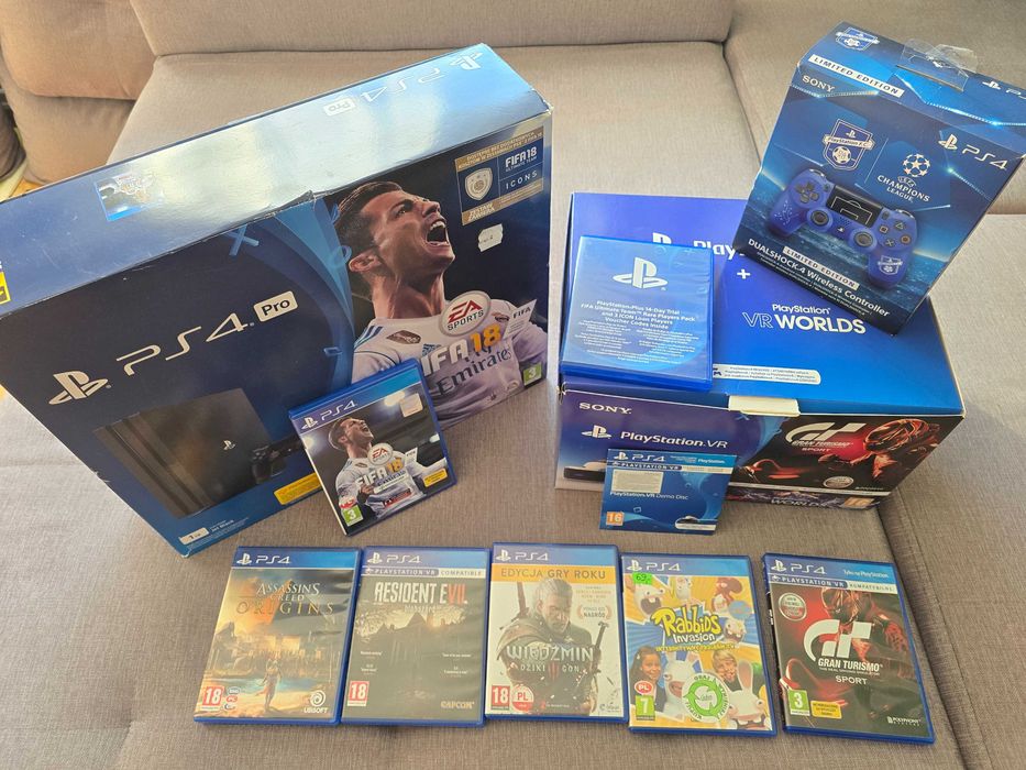 Zestaw PlayStation 4 Pro + VR + gry Gold HEN