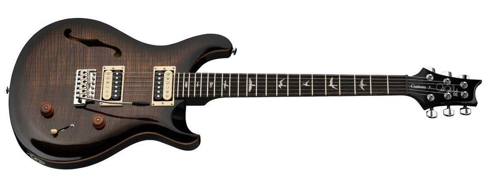 PRS SE Custom 22 Semi Hollow Black Gold Burst - gitara elektryczna