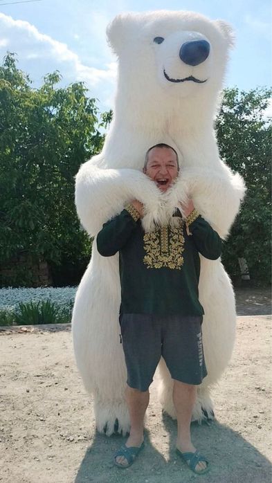 Белый Мишка Николаев поздравления , шарики,  1400 грн, аниматоры