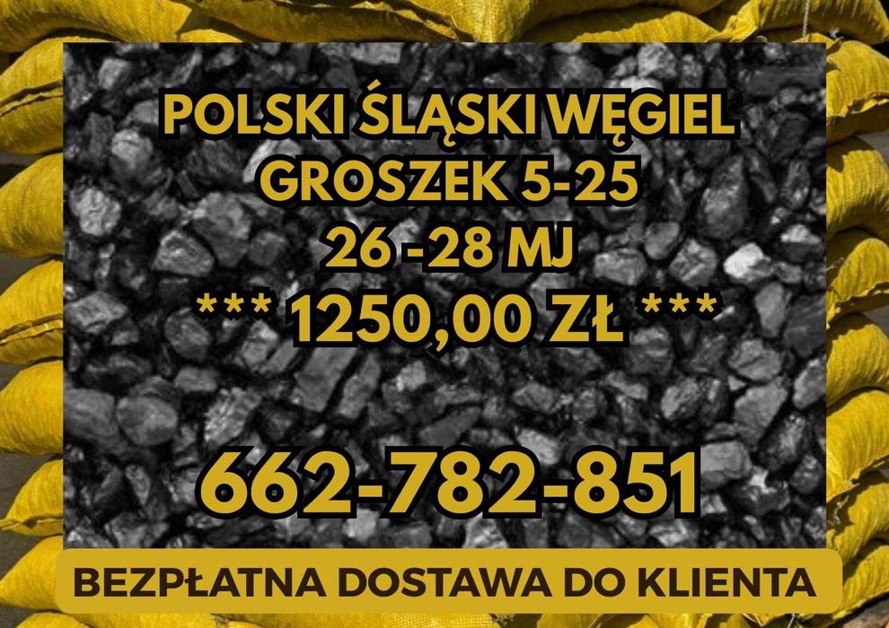 POLSKI WĘGIEL : GROSZEK 5-25, 26-28MJ - Transport Gratis !