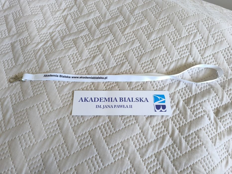 Zestaw smycz i zakładka Akademia Bialska