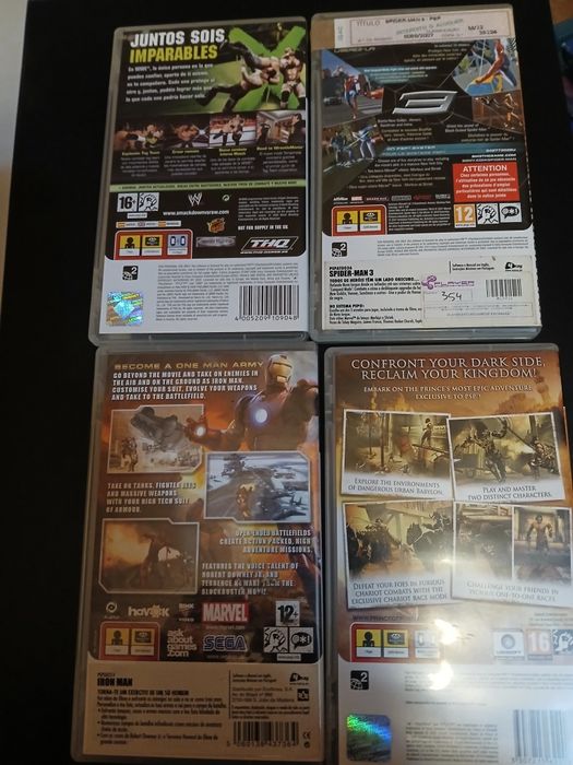 Venda de jogos de psp