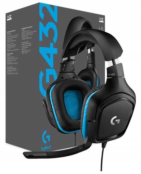 Słuchawki Logitech G432 GAMINGOWE Z Mikrofonem SURROUND SOUND 7.1 DTS