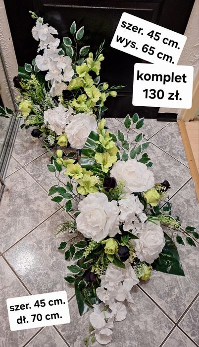 Stroik/ wiązanka,  komplet nagrobny obciążony
