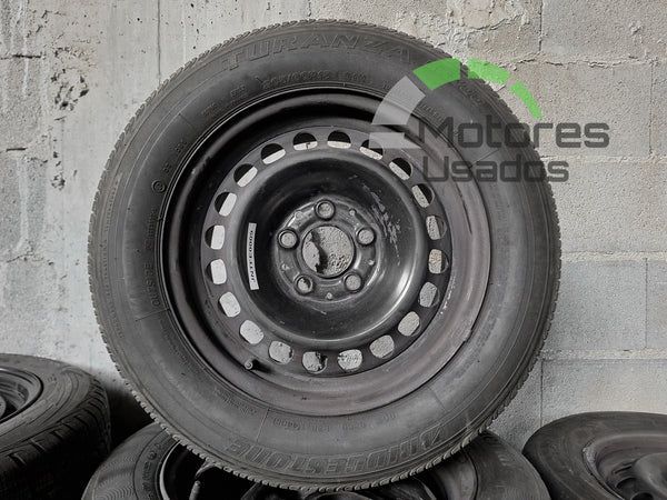 2 Jantes de Ferro 15 Mercedes c/pneus 205/60 5x112