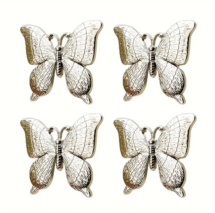 Металлические ручки в форме бабочек