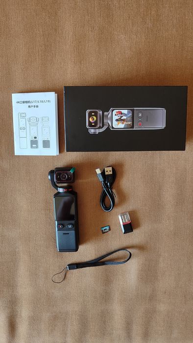 Нова екшн-камера 4K Pocket Camera L19 (бюджетний аналог DJI Pocket) + Карта 128GB Kingston (оригінал).