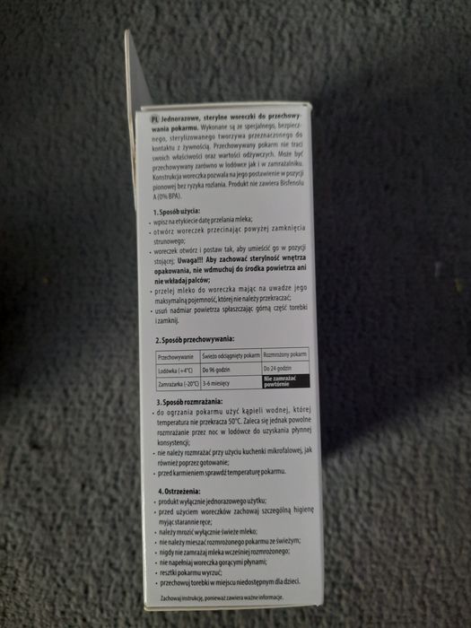 Woreczki/torebki do przechowywania pokarmu