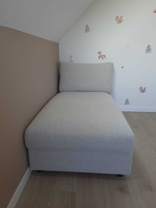 Leżanka szezlgon sofa IKEA VIMLE beżowa z pojemnikiem