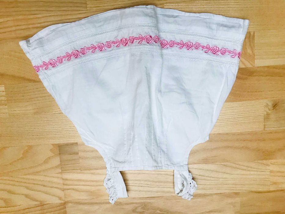 Sukienka na chrzest lub lato biała bawełniana H&M 56-62 (3 mieś.)