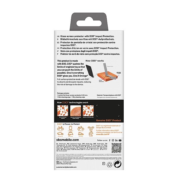 Szkło hartowane SBS Tempered Glass D3O z ramką do iPhone 16 Plus / iPh