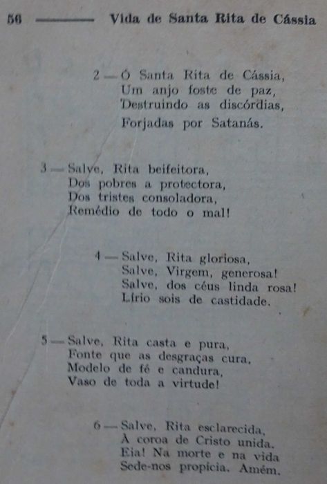 Vida de Santa Rita de Cássia (e Devocionário) - 1ª Edição 1971
