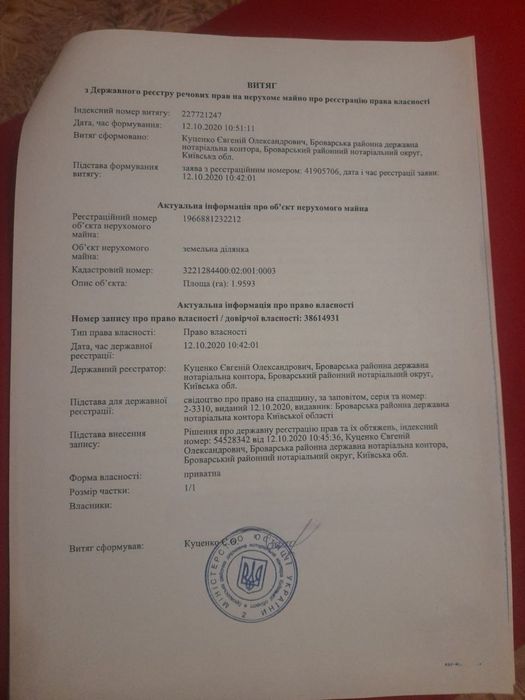 Продам земельний пай