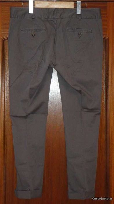 Calças de senhora cinzentas Massimo Dutti