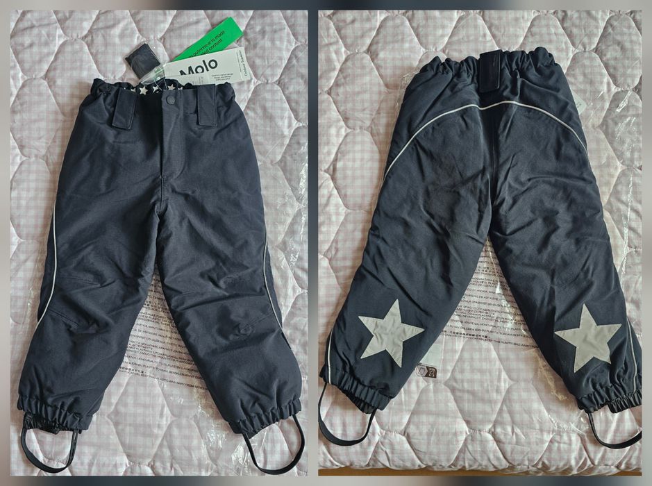 Штани термо зимові Molo Pollux 98-104 чорні напівкомбінезон
