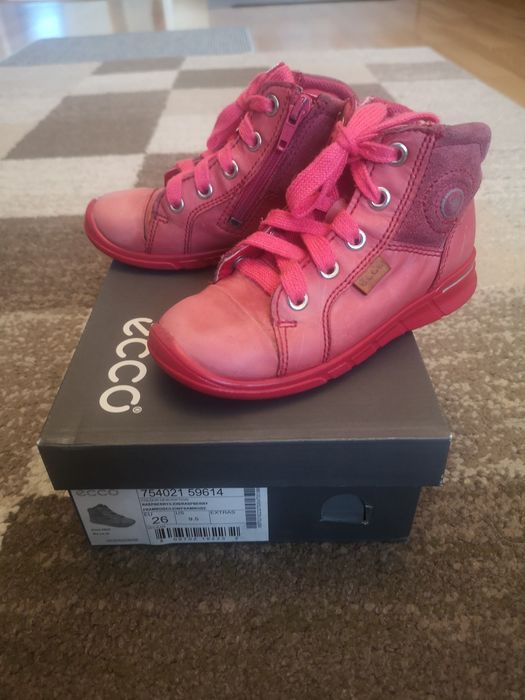 Buty Ecco 26 trzewiki różowe