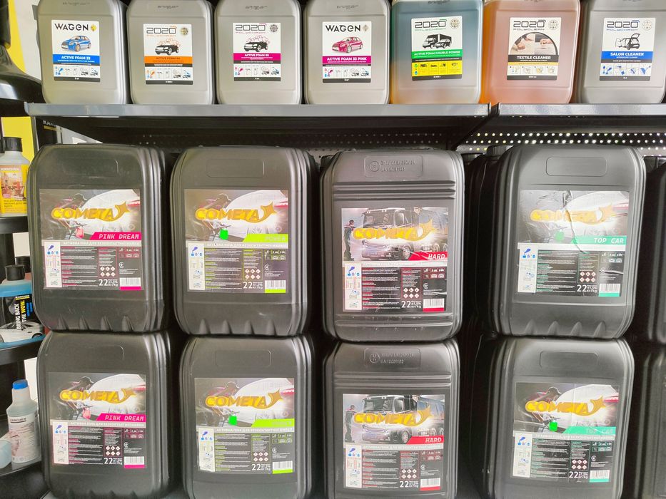 Активна піна в асортименті, миючі засоби для догляду за автомобілем