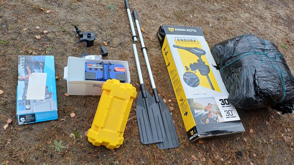 Nowe- Silnik elektryczny ponton  komplet