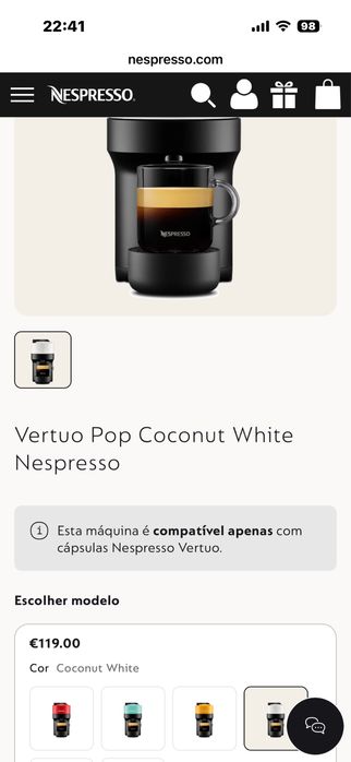 Máquina de café Nespresso Vertuo!