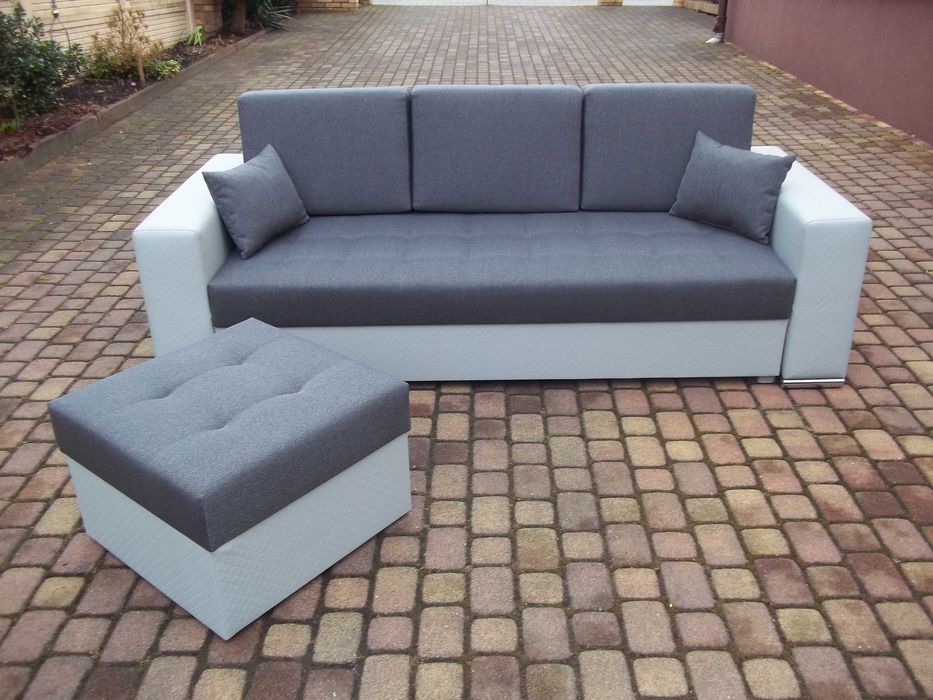 Sofa/kanapa+dostawiana pufa/narożnik- sprężyny bonell