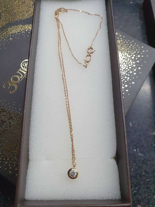 ніжне класичне кол´є золото золотое колье ланцюг цепочка камень