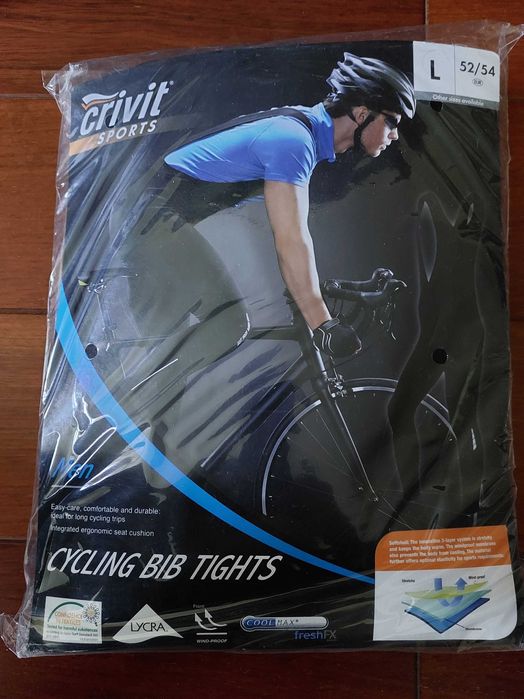 Spodnie rowerowe, oddychające, z poduszką, rozmiar L, nowe