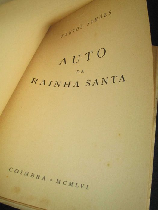 Livro Auto da Rainha Santa Santos Simões 1956