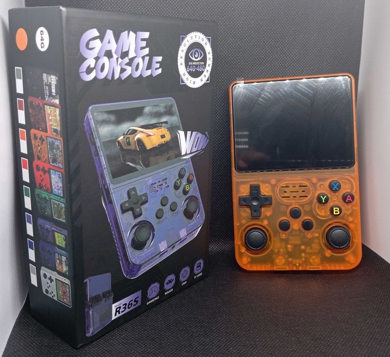 R36S Retro Console COMO NOVA + Capa + Película + Caixa Completa