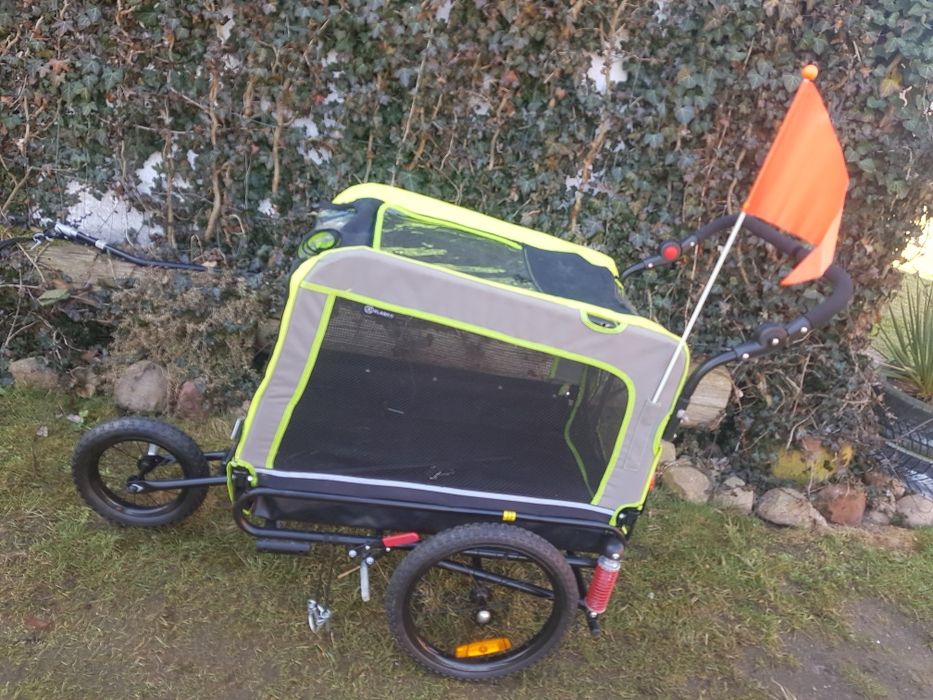 Wózek dla psa przyczepka do roweru 2w1 amortyzowana 40kg
