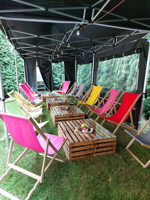 Meble eventowe wynajem / Namiot SPIDER / Leżaki / Namioty expresowe