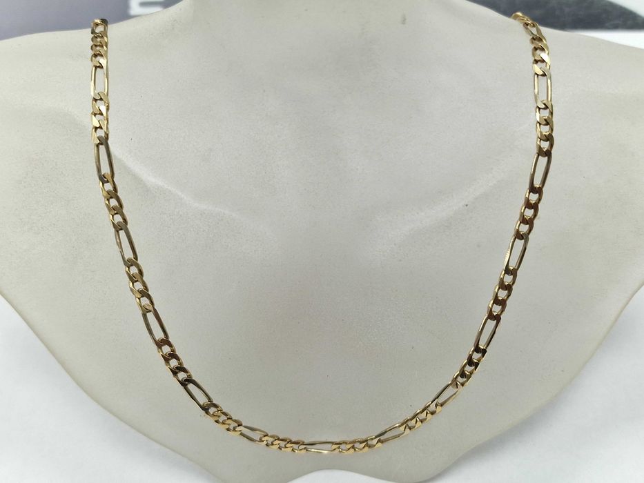 Złoty łańcuszek męski/ 750/ Figaro/ 15.21 gram/ 50 cm/ Włochy XX wiek
