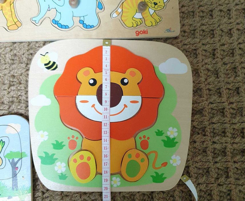 Дерев'яні пазли вкладиші Goki, Lelin