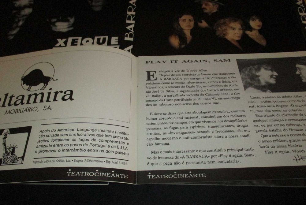 Livros Programas do Teatro A Barraca