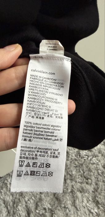 Jeans logowana prążkowana sukienka roz. S