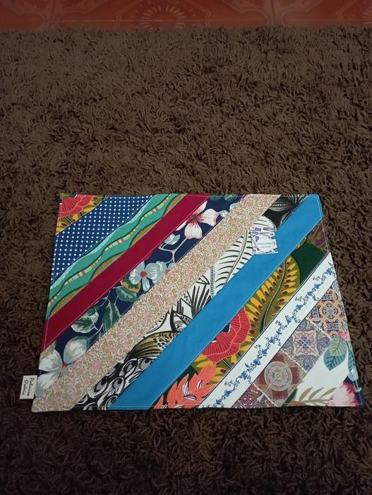 7 Individuais em Patchwork, forrados. s