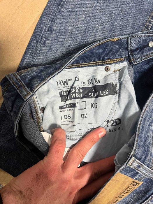 Męskie dżinsy OVS 72D Slim Fit W33, niebieskie