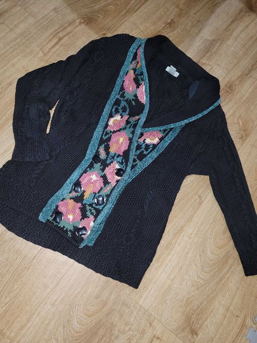 Sweter kardigan vintage dwurzędowy Compagnie Internationale Express